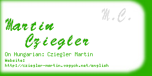 martin cziegler business card